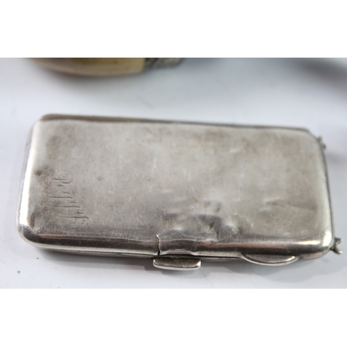 251 - FIVE .925 STERLING SILVER TOBACCIANA INCLUDING BANDED PETERSON'S PIPE
Weight: 146gms