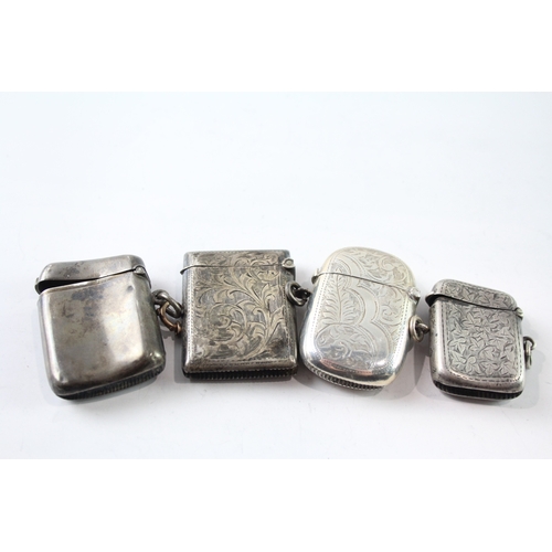 253 - FOUR .925 STERLING SILVER VESTA MATCH CASES
Weight: 87gms