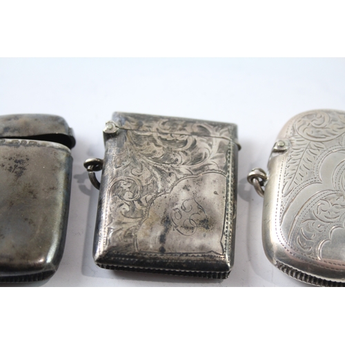 253 - FOUR .925 STERLING SILVER VESTA MATCH CASES
Weight: 87gms