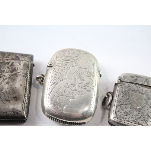 253 - FOUR .925 STERLING SILVER VESTA MATCH CASES
Weight: 87gms