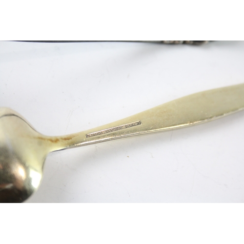 260 - TWO .925 STERLING SILVER SPOONS INCLUDING GEORG JENSEN AND J.TOSTRUP ENAMEL
Weighty: 43gms... 