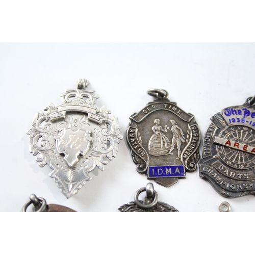 266 - EIGHT ANTIQUE HALLMARKED .925 STERLING SILVER MEDALLIONS
Weight: 70gms