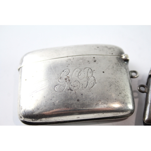 267 - THREE .925 STERLING SILVER VESTA MATCH CASES
Weight: 92gms 