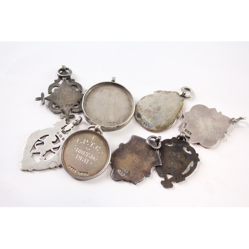 283 - EIGHT ANTIQUE HALLMARKED .925 STERLING SILVER MEDALLIONS
Weight: 67gms