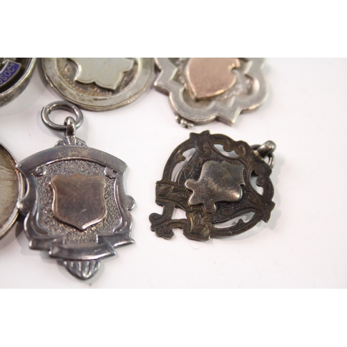 283 - EIGHT ANTIQUE HALLMARKED .925 STERLING SILVER MEDALLIONS
Weight: 67gms