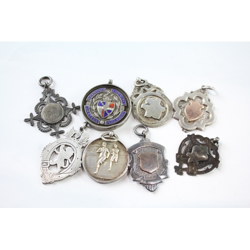 283 - EIGHT ANTIQUE HALLMARKED .925 STERLING SILVER MEDALLIONS
Weight: 67gms