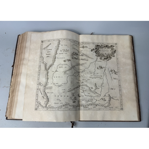 288 - BROWN LEATHER BOUND BOOK: THEATRI GEOGRAPHIAE VETERIS
Various engraved maps.
45cm x 30cm... 