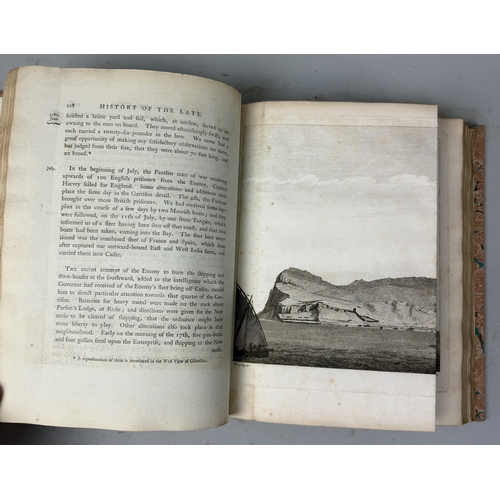 289 - JOHN DRINKWATER: HISTORY OF THE SEIGE OF GIBRALTAR, BROWN LEATHER BOUND
27cm x 22cm