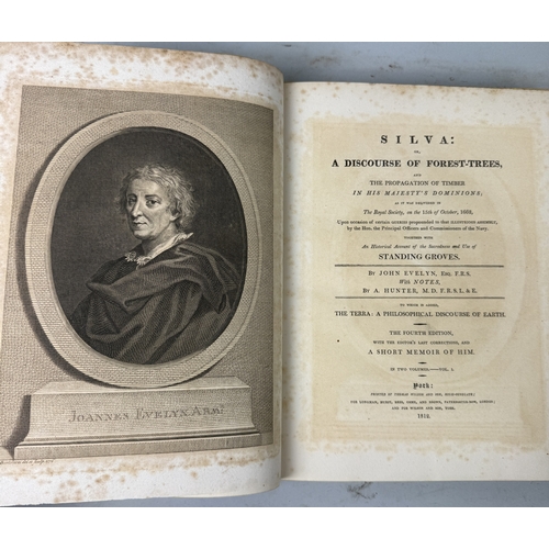 292 - JOHN EVELYN: SILVA AND TERRA, VOL I AND II, BROWN LEATHER BOUND
With engraved plates.
Books 30.5cm x... 