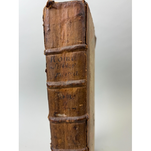 293 - PAOLO ARINGHI: ROMA SUBTERRANAE NOVISSIMA, BROWN LEATHER BOUND
Complete with engraved plates.
41cm x... 