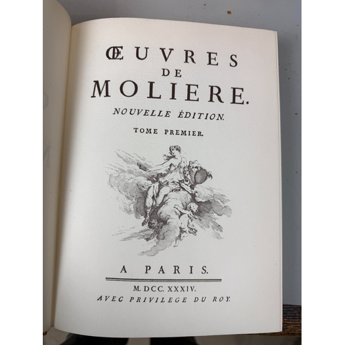 306 - OUUVRES DE MOLIERE, IN NINE VOLUMES, BROWN LEATER BOUND
Each volume 27cm x 20cm