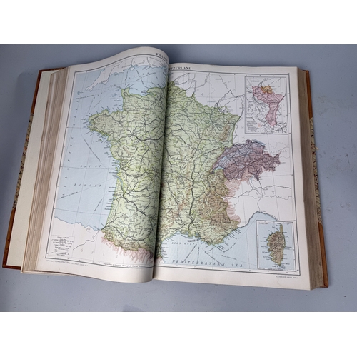 309 - VICTORY ATLAS OF THE WORLD, THE DAILY TELEGRAPH
Brown leather bound.
51cm x 34cm... 