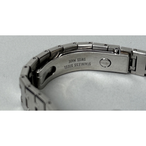 333 - A LADIES BULGARI STAINLESS STEEL WRISTWATCH