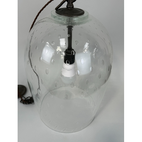 349 - A ROSE UNIACKE TRADITIONAL MOUTH BLOWN GLASS LANTERN
45cm x 26cm