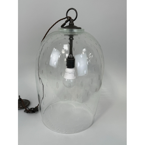 349 - A ROSE UNIACKE TRADITIONAL MOUTH BLOWN GLASS LANTERN
45cm x 26cm