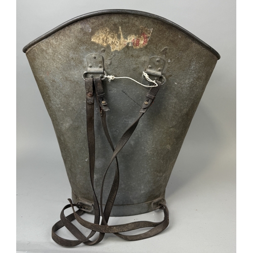 366 - A CHATEAU NEUF DE PAPE METAL GRAPE HOPPER
61cm x 56cm x 46cm