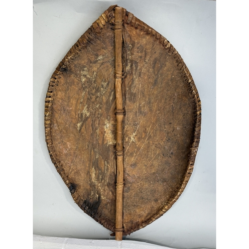 371 - A LARGE KENYAN MASAI SHEILD, FIRST HALF 20TH CENTURY
79cm x 52cm