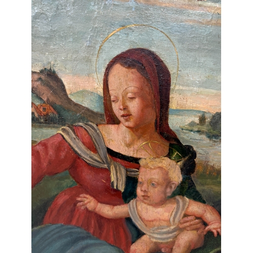 40 - ITALIANATE PANEL: MADONNA AND CHILD PAINTING
49cm x 37cm
Numbers to verso.
 ... 