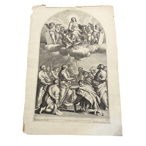 46C - FRANCESCO PETRUCCI (ITALIAN 1660-1719): A GROUP OF SIX LARGE CLASSICAL ENGRAVINGS