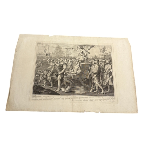 46E - A GROUP OF FIVE 18TH CENTURY CLASSICAL ENGRAVINGS, TO INCLUDE BY JOHANN JACOB FREY