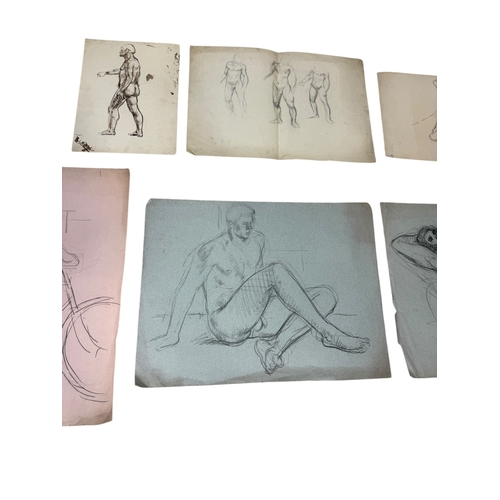 481 - ATTRIBUTED TO EDWARD LE BAS (BRITISH 1904-1966): A GROUP OF SIX DRAWINGS DEPICTING MALE NUDES
Larges... 