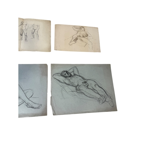 481 - ATTRIBUTED TO EDWARD LE BAS (BRITISH 1904-1966): A GROUP OF SIX DRAWINGS DEPICTING MALE NUDES
Larges... 