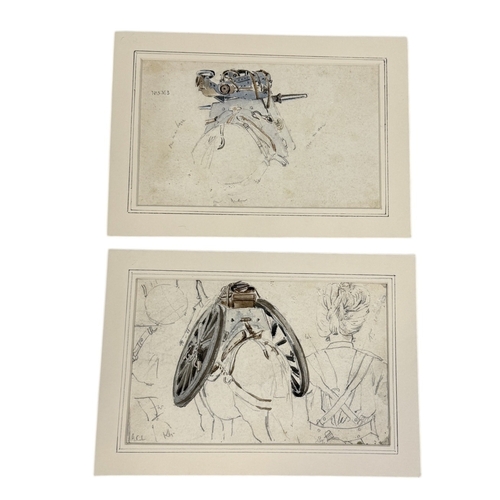 508 - ALFRED CROWDY LOVETT C.B.E (1862-1919): A GROUP OF FOUR WATERCOLOUR PAINTINGS ON BOARD DEPICTING IND... 