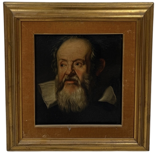 52 - AFTER JUSTUS SUSTERMANS (FLEMISH 1597-1681): AN OIL PAINTING ON BOARD DEPICTING GALLILEO
35cm x 32cm... 