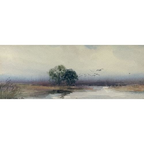 647 - WILLIAM OUTHWAITE (BRITISH, EARLY 20TH CENTURY): A WATERCOLOUR PAINTING ON PAPER DEPICTING A LANDSCA... 