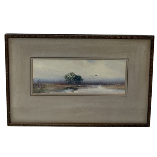 647 - WILLIAM OUTHWAITE (BRITISH, EARLY 20TH CENTURY): A WATERCOLOUR PAINTING ON PAPER DEPICTING A LANDSCA... 