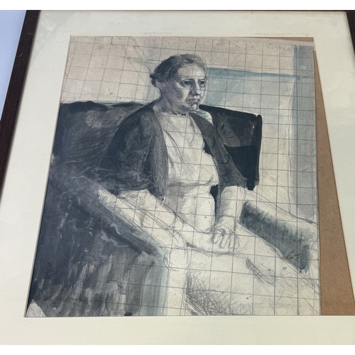 649 - A WATERCOLOUR PAINTING ON PAPER DEPICTING A SEATED LADY
Approx 45cm x 35cm
Slipped in mount. Framed ... 