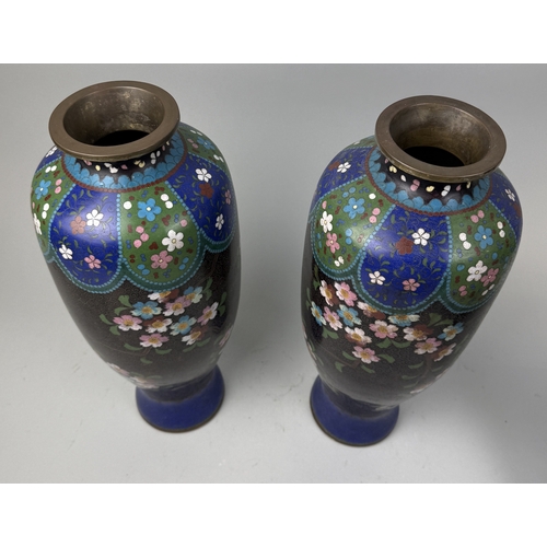 69 - A PAIR OF JAPANESE CLOISONNE VASES
41cm H each.
Provenance: Purchased from Nash Antiques, Westbourne... 