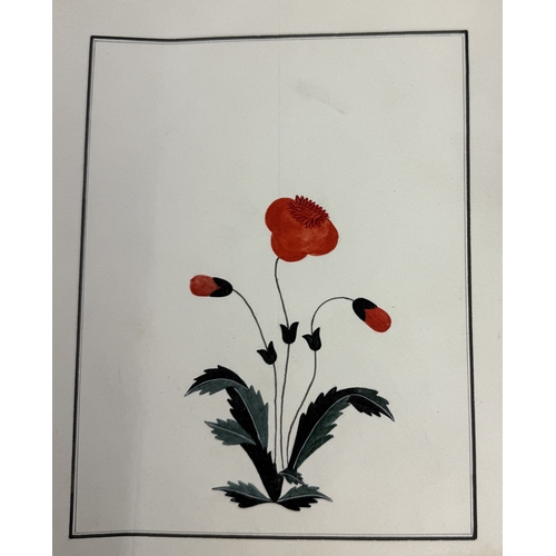 10 - AN INDIAN COMPANY SCHOOL WATERCOLOUR PAINTING ON PAPER DEPICTING A PIETRA DURA MARBLE STUDY, SIGNED ... 