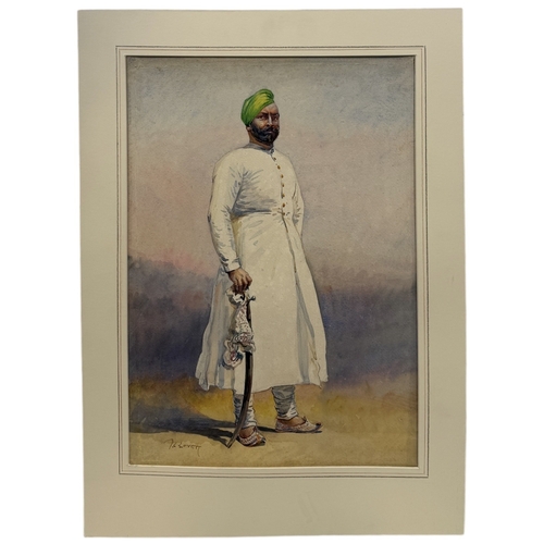 15 - ALFRED CROWDY LOVETT C.B.E (BRITISH 1862-1919): A LARGE AND IMPRESSIVE WATERCOLOUR PAINTING ON PAPER... 
