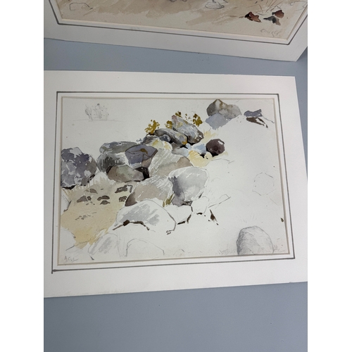 20 - ALFRED CROWDY LOVETT C.B.E (BRITISH 1862-1919): A VERY RARE GROUP OF FOUR TOPOGRAPHICAL WATERCOLOUR ... 