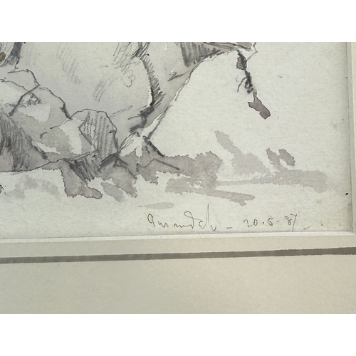 20 - ALFRED CROWDY LOVETT C.B.E (BRITISH 1862-1919): A VERY RARE GROUP OF FOUR TOPOGRAPHICAL WATERCOLOUR ... 