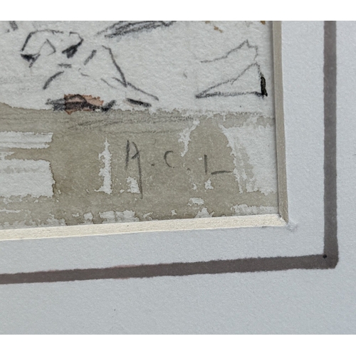 20 - ALFRED CROWDY LOVETT C.B.E (BRITISH 1862-1919): A VERY RARE GROUP OF FOUR TOPOGRAPHICAL WATERCOLOUR ... 