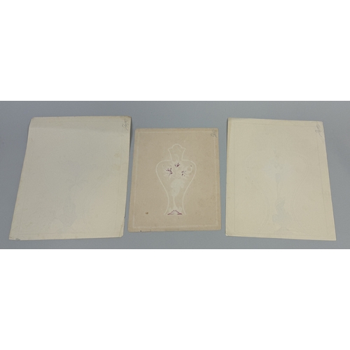 5 - A GROUP OF THREE INDIAN COMPANY SCHOOL WATERCOLOUR PAINTINGS ON PAPER DEPICTING STUDIES FOR PIETRA D... 