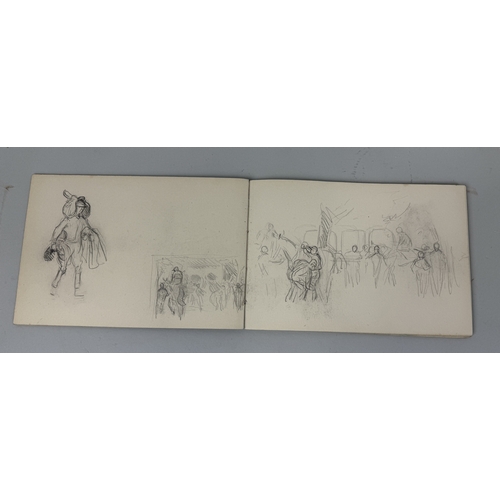 59 - NIGEL LOVETT (BRITISH B.1900): A SKETCH BOOK CONTAINING A VARIETY OF BRITISH SPORTING PICTURES, MAIN... 