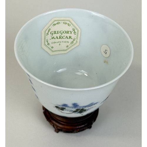 1 - A CHINESE FAMILLE VERTE PORCELAIN MONTH CUP, KANGXI MARK AND OF THE PERIOD (1662-1722)
The Imperial ... 
