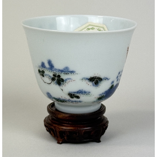 1 - A CHINESE FAMILLE VERTE PORCELAIN MONTH CUP, KANGXI MARK AND OF THE PERIOD (1662-1722)
The Imperial ... 