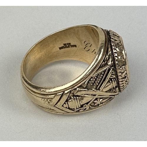 11 - TEXAS UNIVERSITY: 10CT GOLD RING SET WITH DIAMOND
Weight: 25.5gms
Size W-X... 