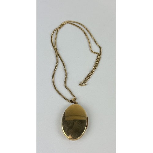 27 - A 9CT GOLD LOCKET AND CHAIN
Total weight: 13.0gms