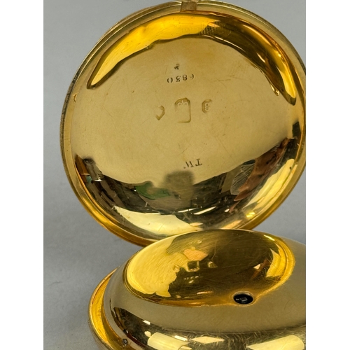 5 - D&W MORICE, LONDON: A LARGE 18CT GOLD POCKET WATCH
Weight: 136gms
Inside watch case marked 'TW'.... 