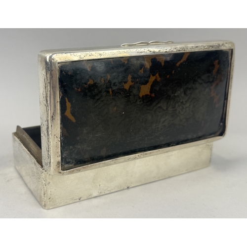138 - AN ANTIQUE SILVER AND TORTOISESHELL BOX
With some wear.
Weight: 577gms
18cm x 9cm x 5.5cm... 