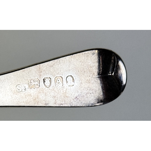 155 - AN ANTIQUE GEOGE III SILVER TABLESPOON MARKED FOR PETER AND WILLIAM BATEMAN
London, 1814.
Weight: 53... 