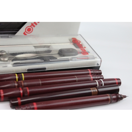 240 - A MISCELLANEOUS ASSORTMENT OF ROTRING TECHNICAL DRAWING TOOLS AND PENS TO INCLUDE SOME BOXED
 ... 