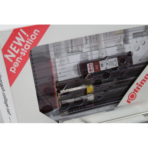 240 - A MISCELLANEOUS ASSORTMENT OF ROTRING TECHNICAL DRAWING TOOLS AND PENS TO INCLUDE SOME BOXED
 ... 