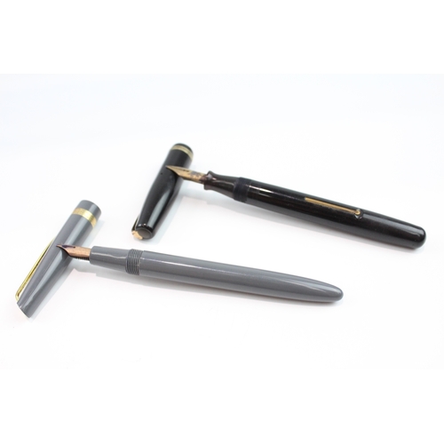 247 - TWO VINTAGE WATERMAN FOUNTAIN PENS WITH 14CT GOLD NIBS