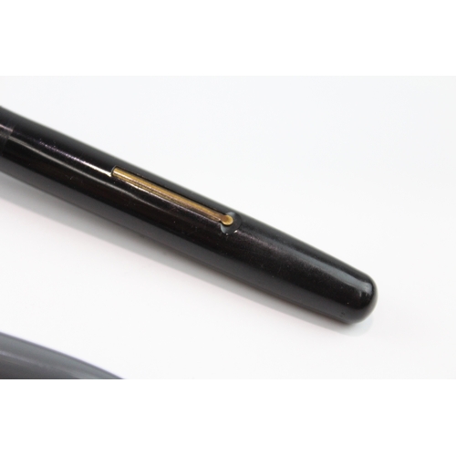 247 - TWO VINTAGE WATERMAN FOUNTAIN PENS WITH 14CT GOLD NIBS